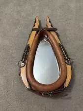 Vintage Horse Collar Mirror Leather Rustic Western Farmhouse Heavy