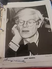 Andy Warhol Photo 8 x 10 - Signed