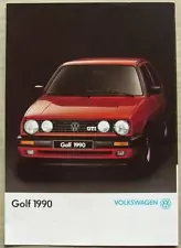 VOLKSWAGEN GOLF GTi Car Sales Brochure For 1990 #219 527 51 Aug 1989 ITALIAN TXT