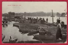 Rome City Indiana Docks boats PC pm 1908 Sylvan Lake Noble County IN