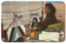 Navajo Indian Woman c1940's Native American Rug Weaver