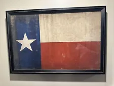 Framed Texas Lone Star Flag 25”x17” ð±ð·