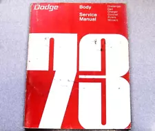 ORIGINAL 1973 Dodge Body Service Shop Repair Manual Challenger Dart Charger