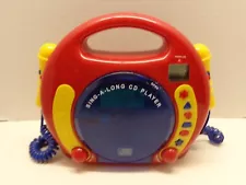 Kidzlane Sing a Long Real CD Player Karaoke 2 Microphones Kids Tested Working