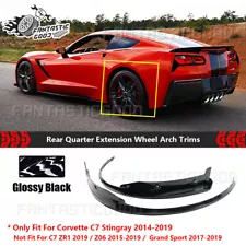 For Corvette C7 Stingray 2014-19 Painted Rear Quarter Extension Wheel Arch Trim