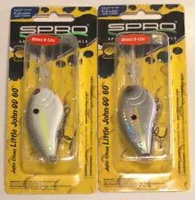 SPRO Fishing Lures Crankbait Lot of 2: Little John DD60 Nasty Shad/Homemade Shad