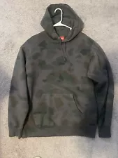 SUPREME Overdyed Hoodie Black Painted CAMO Size Large Ss20 Box Logo Bogo