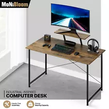 Wooden 47" Computer Gaming Desk Office Desktop Table Workstation w/Monitor Stand