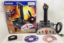 Saitek Joystick AV8R-01 Flight USB Dual Throttle Flight Simulator NOT TESTED IOB