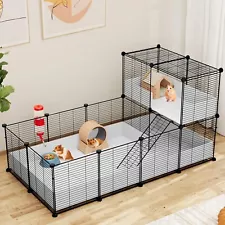 Guinea Pig Cage Indoor C&C Small Animal Cage with Waterproof Plastic Liner