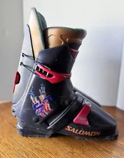 Vintage Salomon SX 55 Rear Entry Downhill Ski Boots Navy Sz 340/27.0