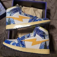 Size 7.5 Air Kiy Limited Edition Van Gogh Miami Art Basel High Top