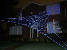 30 ft BERMUDA Giant GlowWeb Rope Spider Web UV Glow Outdoor Halloween House Prop