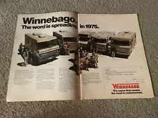 Vintage 1975 WINNEBAGO BRAVE INDIAN CHIEFTAIN MINNIE WINNIE CAMPER RV PRINT AD