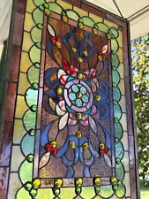 stained glass window panel hanging