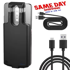 6800mAh Back Pack Power Station 2x Cable for Boost Mobile/Sprint HTC Bolt Phone