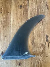 10" charcoal gray Fins Unlimited single longboard/log fin