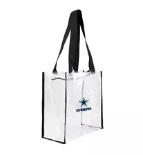 DALLAS COWBOYS NFL CLEAR SQUARE STADIUM APPROVED ZIPPER TOTE BAG FREE SHIP