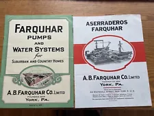 Farquhar Catalog Paper Lot York Pa Antique Saw Mill Pump Old Farm Equipment