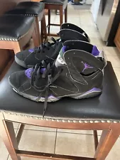 Nike Air Jordan 7 Retro Bucks Away Ray Allen Size 11.5 304775-053 Black Purple