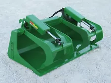 60″ Compact Tractor Solid Bottom Bucket Grapple Fits John Deere Tractor Loader