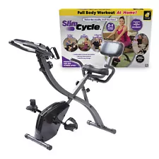 As Seen On TV Slim Cycle Stationary Bike - Folding Indoor Exercise Bike