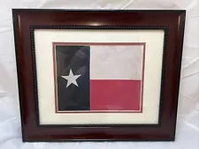 Texas Flag in Double Mat | Framed Historic Texas Flag 17" X 14"