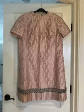 VTG pink dress by Bizer, completely covered in pearls and beads, Size 18