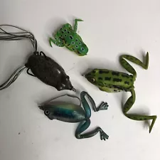 Panther Martin Holographic Weedless Burke Frog Topwater Rubber Lures Lot of 4