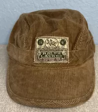 Polo Ralph Lauren Corduroy Hat American Hunting Goods 3 Panel Brown Rare VTG