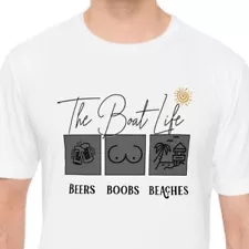 Boat life enthusiasts | beers - boobs - beaches | Unisex Moisture Wicking Tee