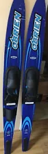 O'BRIEN Celebrity Blue 66" Long X 6 3/4" Wide WATER SKIS w/ Adjustable Bindings