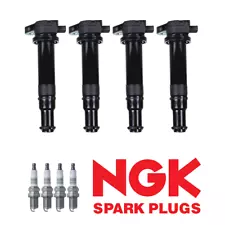 Ignition Coil & NGK Platinum Spark Plug For 2006-11 Hyundai Accent Kia Rio UF499