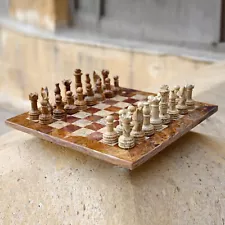 Marble Chess set Handmade with 30cm x 30cm Chess board and 32 Chess pieces