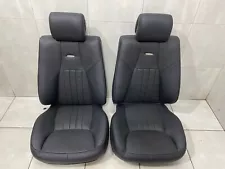 AS NEW MERCEDES W220 AMG 03-05 S55 BLACK LEATHER SEAT PAD SET S65