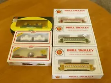 LOT OF (6) BACHMANN & POWER MODEL HO TROLLEY & FREIGHT CARS