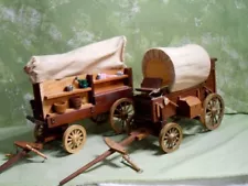 Two Vintage Wood Wagons for the Wagon Train