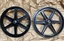 20" BICYCLE MAG WHEELS 6 SPOKE BLACK