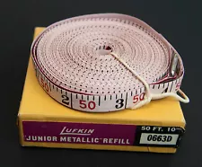 Lufkin Junior Measuring Tape Refill 50 ft Woven 0663D Vintage NEW