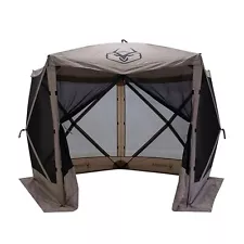 Gazelle Tents 4 Person Waterproof Pop Up 5 Sided Portable Gazebo Screen Canop...