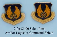 Air Force Logistics Command Shield - 2 for $1.00 Sale - New / Old Stock - Aging