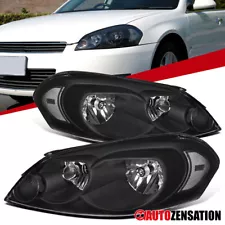 Black Fit 2006-2013 Chevy Impala 06-07 Monte Carlo Headlights Lamps Left+Right