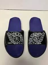 Air Jordan Hydro 7 Slides Mens US size 9 Black/Purple Sliders