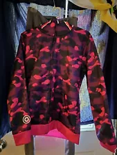 BAPE WGM PINK PURPLE Shark Tiger Full Zip Up Hoodie