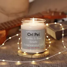 Ori Pei Candle Fart Bad Smell Exterminator Kit Christmas Gift | Pug + Shar Pei