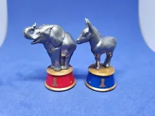 Lot of 2 Republican Elephant Donkey Democrat Political Mini Figure Memorabilia