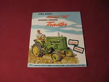 1950's John Deere Model M Tractor Sales Brochure Booklet Old Catalog