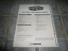 1999 Mazda Miata Option Packages Sheet - Vintage