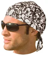 White Skulls Premium Lined Doo Rags