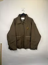 United Parcel Service UPS jacket Adult XXL Full Zip Brown Hi Vis Men A87